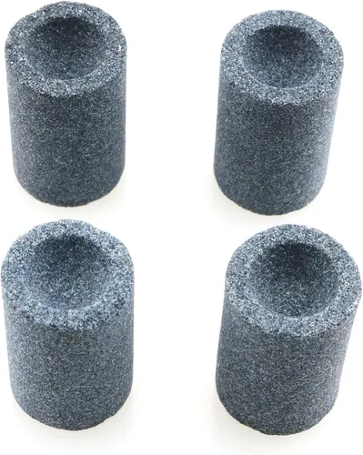 Vista 4 de E-outstanding Sacapuntas de dardo redondo, 4 unidades, 0.6 x 1.0 in, piedras de afilar para punta de acero, dardos y amoladora de dardos