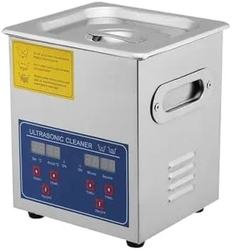 2L Stainless Steel Jewelry Cleaner - High-Performance Ultrasonic Cleaning Machine with Digital Timer for Watches, Eyeglasses, and Bathroom