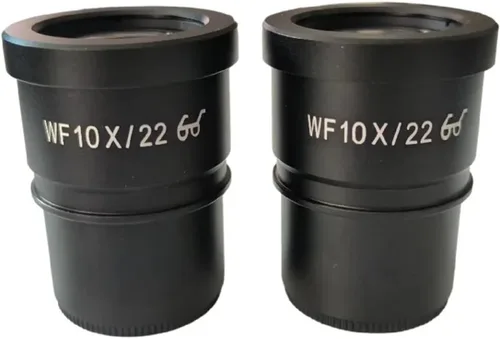 Vista 2 de Kit de accesorios para microscopio 2 unids ocular de microscopio estéreo 10X de campo ancho 1.181 in lente de montaje óptico para microscopio