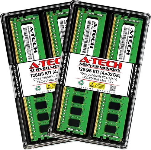 Vista 18 de A-Tech 4GB DDR4 2133MHz PC4-17000 ECC RDIMM 1Rx8 Single Rank 1.2V ECC Registered DIMM de 288 pines Módulo de actualización de memoria RAM