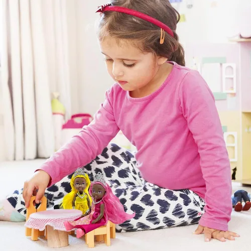 Vista 7 de Set de Muñecas Pequeñas con Mini Muñecas de Princesa para Niñas – Muñecas de Juguete de Princesa para Casa de Muñecas – Figuras Mini de Princesa