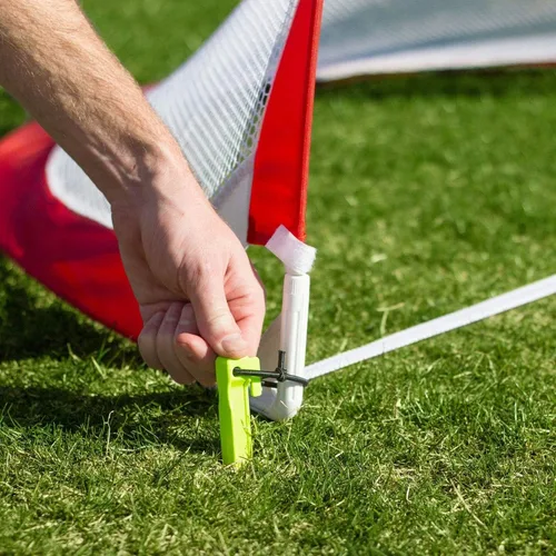 Vista 9 de GoSports Porterías de fútbol portátiles desplegables para patio trasero – Niños y adultos – Juego de dos redes con conos de entrenamiento