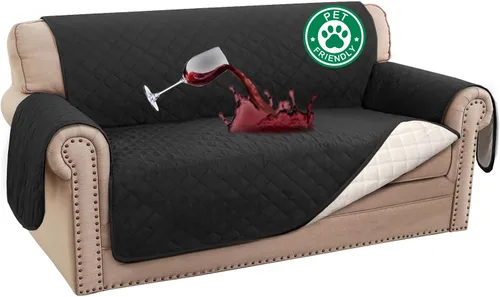 Vista 30 de Turquoize Funda 100 % impermeable para sillón de ala, protector de sofá, triple antideslizante, protector de muebles para mascotas, niños, perros