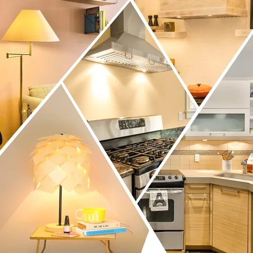 Vista 6 de DiCUNO Bombilla LED E17 para debajo del horno de microondas, 2700 K blanco cálido, 3 W (reemplazo halógeno de 40 W) 400 lm 120 V E17 bombilla