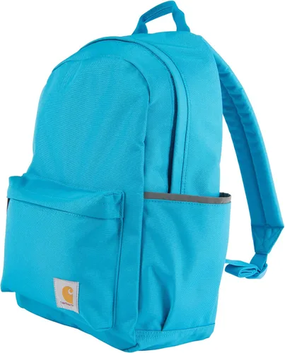 Carhartt Mochila clásica para laptop de 21 L, duradera y resistente al agua con funda para laptop de 15 pulgadas, múltiples compartimentos Azul