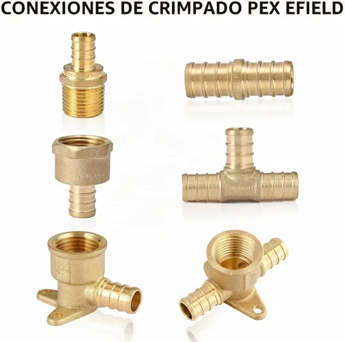 Vista 6 de Paquete de 5 tapones EFIELD Barb Crimp Pex de 1 pulgada