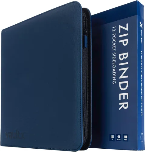 Vista 15 de Vault X Carpeta de 12 bolsillos con cremallera para tarjetas coleccionables – 480 tarjetas, material de álbum Exo-Tec premium, 20 páginas de carga