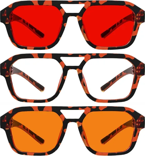 Vista 178 de Eyekepper Gafas de luz azul para hombre y mujer, paquete de 6 lentes Pilot Paquete de 6 color mezclado