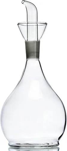 Vista 4 de Eleton 's Planet - Decantador de aceite de vidrio y cruet de 14 onzas, dispensador de aceite de oliva piriforme