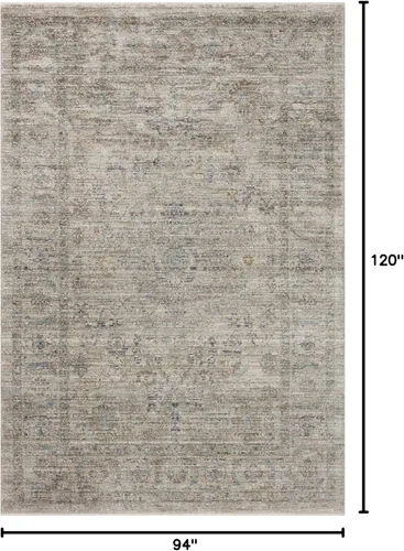 Vista 209 de Loloi Jean Stoffer Katherine Collection KES-02 Ocean/Coral 2'-7'' x 10'-0'', .25" Pile Height, Runner Rug