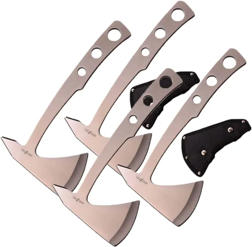 Vista 4 de Hacha Perfect Point para lanzar, de acero inoxidable satinado, talla única