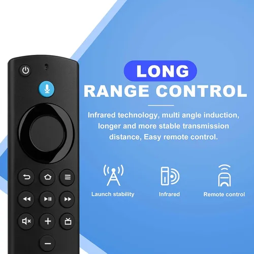 Vista 4 de Control remoto Firestick de repuesto compatible con Fire Smart TV Stick Lite/Stick 4K/Smart TV 3ª generación/cubo de TV