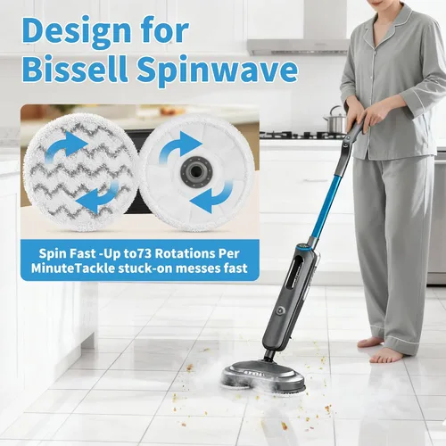 Vista 3 de 8 Pack 3897A/3712 Mop Pads Replacement For Bissell SpinWave Steam Mop