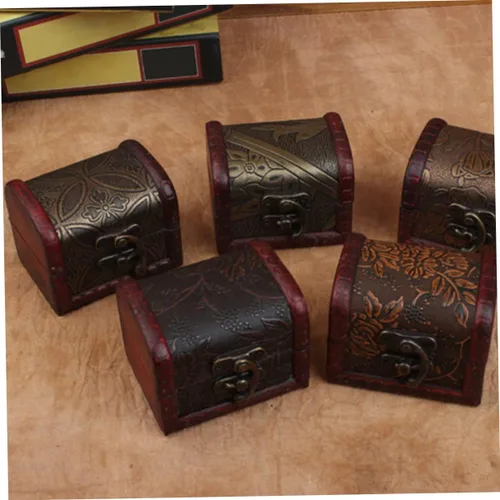 Vista 9 de UPKOCH 2pcs Jewelry Storage Organizer Joyero Para Mujer Jewelry Box Ring Organizer Trinket Box Storage Box European Style Bamboo Packing Box Miss