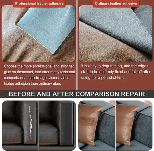 Vista 4 de Kit de cinta para reparación de cuero, parche autoadhesivo para muebles, sofá, asientos de automóvil, silla de oficina, kit de reparación de vinilo