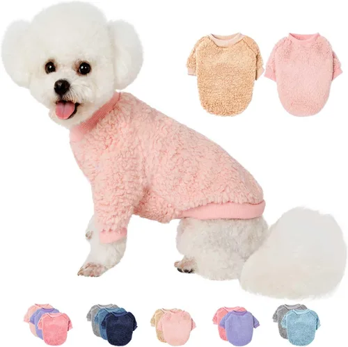 Suéteres para Perros Ropa Abrigo para Perros Pequeños Niño o Niña Gato Cachorro Abrigo Sudaderas Suave Cálido Esponjoso Chaqueta de Invierno Prendas