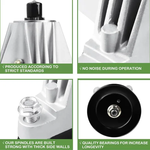 Vista 5 de AEagle Conjunto de polea de husillo 918-04822A 918-04822B 04822 618-04822 918-04889 para plataforma Troy Bilt MTD Cub Cadet de 42 pulgadas, perno