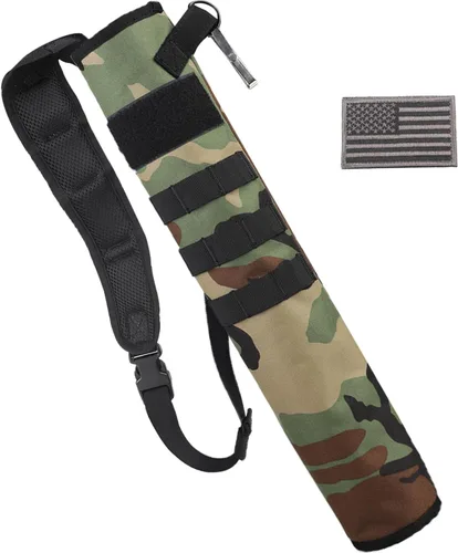 Vista 13 de KRATARC Carcaj de flechas de tiro con arco ligero para la espalda de doble uso plegable compacto con sistema Molle colgado para tiro al blanco