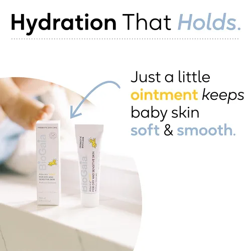 Vista 3 de BioGaia Ungüento probiótico para bebés Alivia e hidrata la piel seca, irritada y sensible Úselo de la cabeza a los pies Formulado con aceites