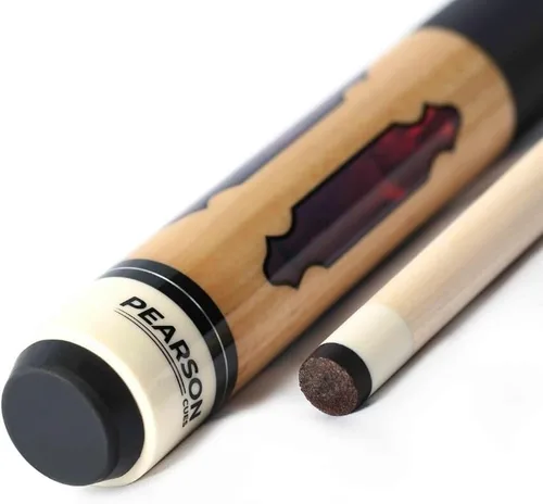 Vista 7 de PEARSON Cues League Series Pool Cue Stick Maple Wood Billiard Cue with Leather Grip, Stainless Steel Joint, Low-Deflection Shaft 18–21oz in