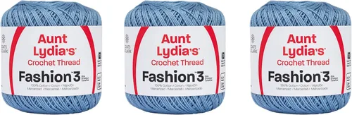 Vista 18 de Aunt Lydia Classic Wood Violet Crochet - 3 unidades de 350y/1,049.9 ft - Algodón - Calibre 10 - Crochet