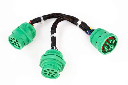 Vista 7 de YPP TIPO2 SAE J939 Cable divisor Y Cable de extensión de datos y energía de 9 pines para herramientas de diagnóstico de GPS ELD para camiones
