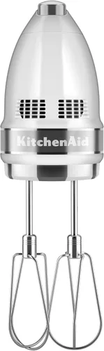 Vista 3 de KitchenAid Mezclador de mano digital de 9 velocidades con accesorios Turbo Beater II, batidor profesional y accesorio de batidor de borde flexible