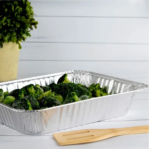 Vista 6 de PLASTICPRO Bandejas desechables de papel de aluminio 9 x 13, tamaño medio profundo, para hornear - Utensilios de cocina perfectos para hornear