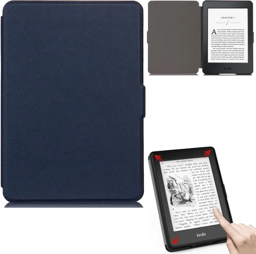 Vista 12 de Funda para Kindle Paperwhite, de piel sintética, con ranuras para tarjetas, con tapa de apagado y encendido automático para Amazon Kindle Paperwhite