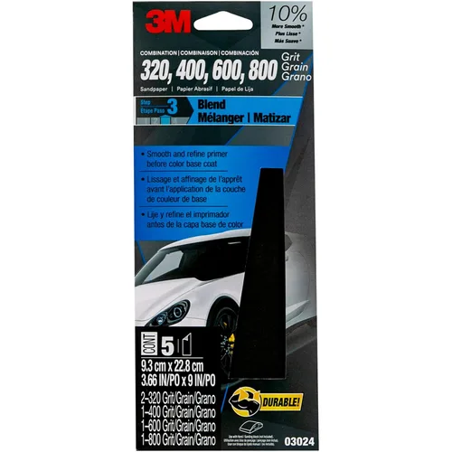 Vista 21 de 3M Wetordry - Papel de lija 32044, grano 2000, 9 x 11 pulgadas, 5 hojas por paquete