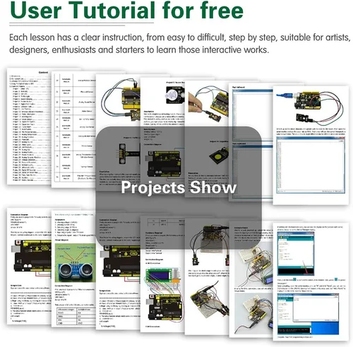 Vista 5 de KEYESTUDIO Kit de inicio de 48 módulos de sensores para Arduino con LCD, relé de 5 V, sonido, módulos LED, servomotor, movimiento, sensor