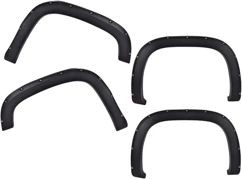 Vista 15 de CROSSDESIGN 4 guardabarros con canards delanteros compatibles con Chevy Camaro ZL1 2010-2015 MB estilo negro
