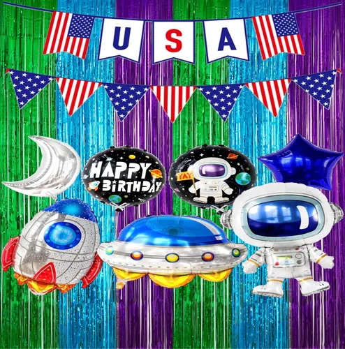 Vista 4 de Paquete de 2 cortinas de flecos de papel de oropel mate azul de 3.3 x 6.6 pies, para compromiso, despedida de soltera, despedida de soltera