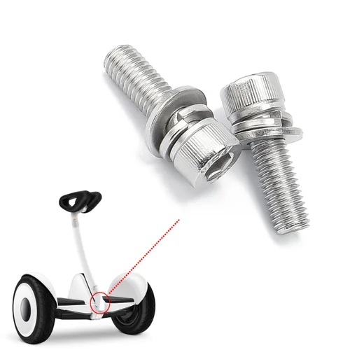 ODO LUCK 2 tornillos de barra de control de rodilla para Ninebot S Smart Self-Balancing Electric Scooter