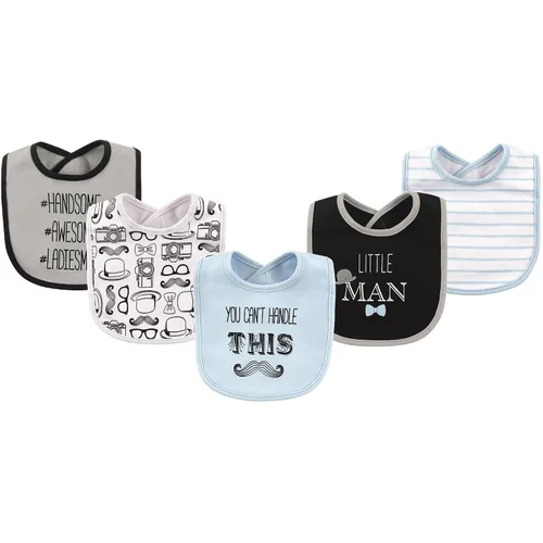 Vista 17 de Hudson Baby Baberos unisex de algodón para bebé, Hello World, talla única