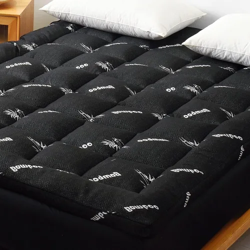 Favorland Cubrecolchón tamaño individual – Viscosa transpirable extra gruesa refrescante hecha de bambú – Funda de colchón acolchada suave