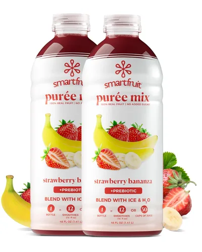 Vista 19 de Smartfruit Aloha Piña + Prebiótico – Puré de fruta 100% real con piña, plátano, manzana y coco – Ideal para batidos, jugos, yogur, cócteles, tés