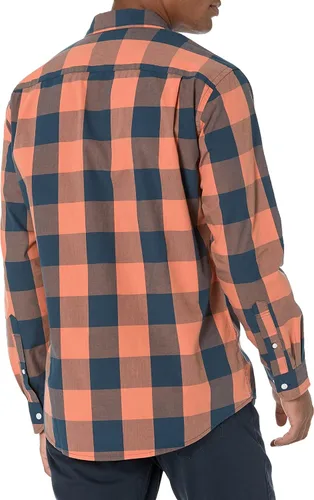 Vista 4 de Tienda Essentials - Camisa de popelina para hombre, camisa informal de corte regular y manga larga