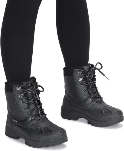 Vista 7 de POLAR Thinsulate - Botas de nieve para hombre, totalmente forradas, impermeables, con revestimiento de goma, duraderas, para invierno, lluvia