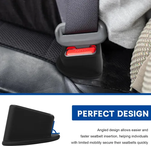 Vista 6 de 2 soportes de hebilla de cinturón de seguridad, refuerzo de hebilla de cinturón de seguridad trasero de automóvil de silicona para fácil acceso