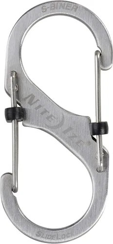Vista 2 de Nite Ize Mosquetón doble S-Biner SlideLock tamaño 3, con cierre, Acero inoxidable