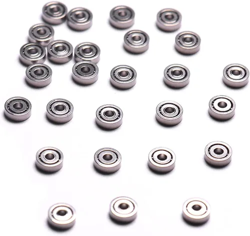 Atoplee 100 piezas miniatura 681ZZ 0.03 x 0.11 x 0.03 pulgadas rodamientos de bolas de protección de metal, con cilindro de rueda, modelo de juguete