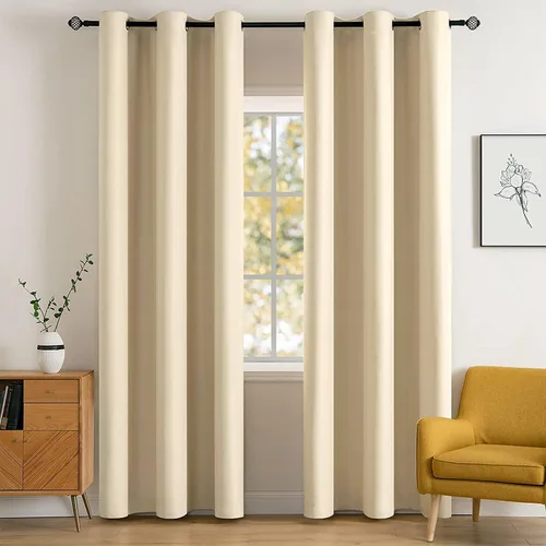 Vista 53 de MIULEE Cortinas opacas para dormitorio o sala de estar, juego de 2 paneles de cortina para ventana con aislamiento térmico y bloqueo de luz