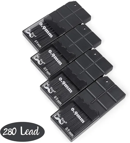 Vista 2 de Mr. Pen - Recambio de lápiz mecánico de 0.035 in, paquete de 280, lápices de plomo 0.9