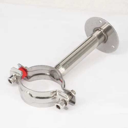 Vista 4 de 1pc Fit Tube OD 45mm Pole Length 100mm 304 Stainless Steel Pipe Clamp Clip Support Bracket with Base Plate