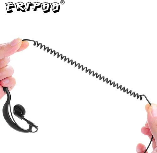Vista 6 de Auricular de 1 pin compatible con Cobra CX112 CXT195 Radio Walkie Talkie, auriculares de 0.098 in en forma de G con micrófono PTT