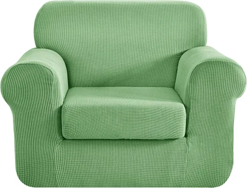 Vista 155 de CHUN YI Fundas para sofá de 7 piezas, lavables, fundas elásticas para sofá de 3 cojines con respaldo y fundas de cojín separados, protector