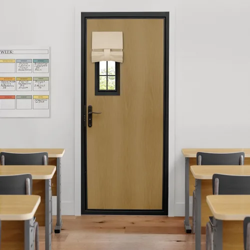 Vista 37 de HOMEIDEAS Cortinas opacas de aula para puerta delantera, cubierta de ventana de puerta de aula, persianas de privacidad con aislamiento térmico