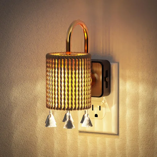 Vista 13 de JandCase Luz nocturna, luces nocturnas enchufables a la pared, luz nocturna LED de 3000 K con brillo ajustable de 0 a 100 lúmenes, luz nocturna