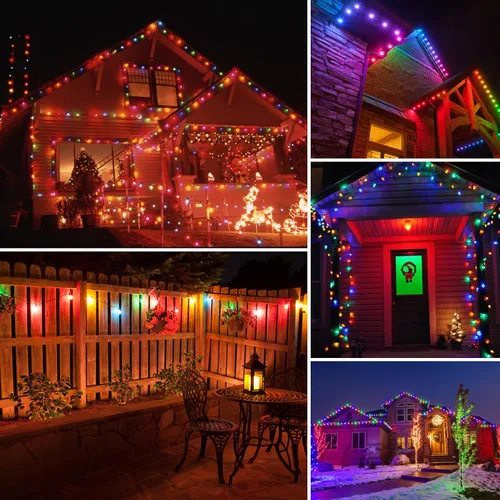 Vista 7 de Meconard Paquete de 15 bombillas LED S14 de colores para tira de luces, 1 vatio, de plástico inastillable e impermeable, bombillas de repuesto